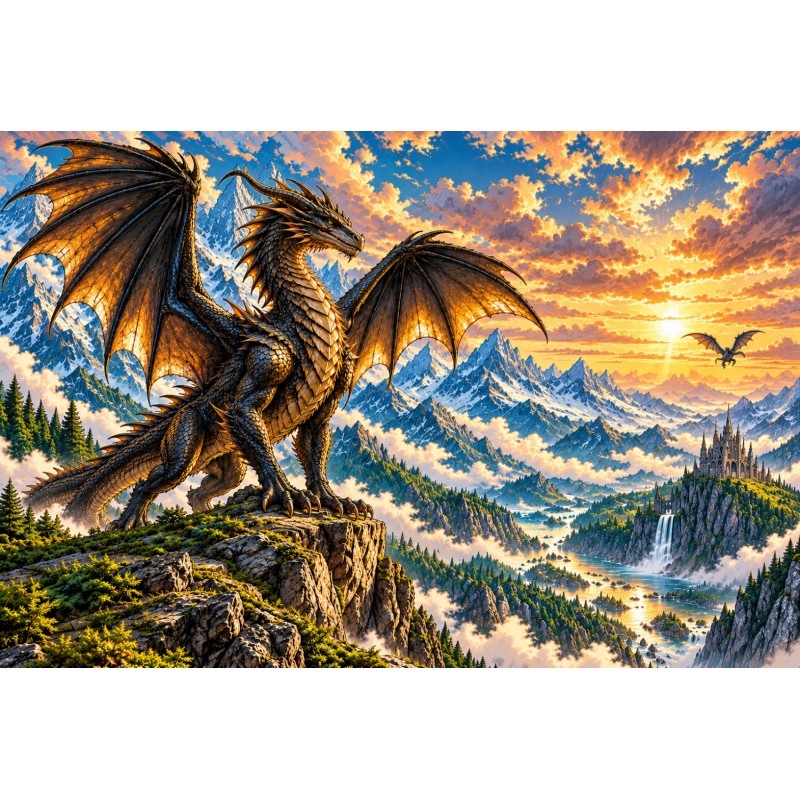 Dragon - Tapis de jeux polyester - 40x60