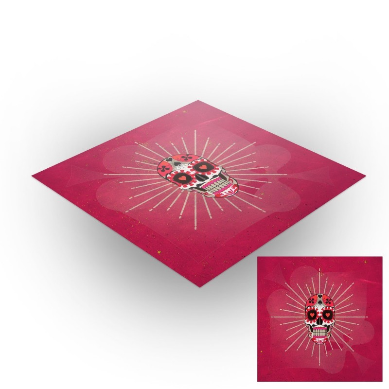 Tapis de jeux polyester - 78x78 - Calavera