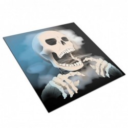 Tapis de jeux polyester - 60x60 - Smoking skull